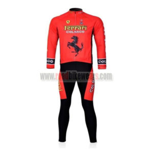 2011 Team FERARI Biking Long Suit Red