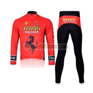 2011 Team FERARI Cycling Long Suit Red