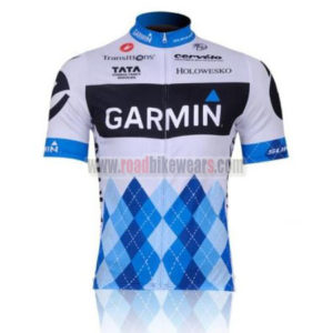 2011 Team GARMIN cervelo Cycle Short Sleeve Jersey White
