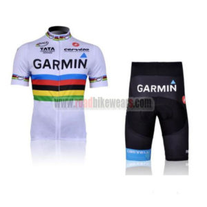 2011 Team GARMIN cervelo UCI Cycling Short Kit White