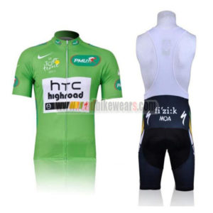 2011 Team HTC Highroad Cycling Bib Kit Green