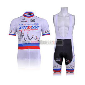 2011 Team KATUSHA Cycling Bib Kit White