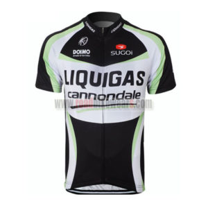 2011 Team LIQUIGAS cannondale Cycling Maillot Jersey Shirt Black White Green