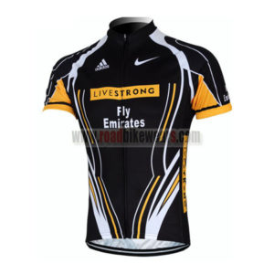 2011 Team LIVESTRONG Bicycle Maillot Jersey Shirt Black Yellow