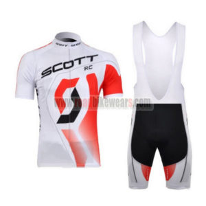 2011 Team SCOTT Cycling Bib Kit White Red