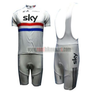 2011 Team SKY Champion Cycling Bib Kit White