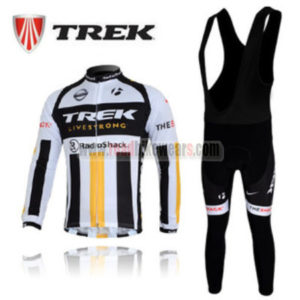 2011 Team TREK THE SHACK Cycling Long Bib Kit White Black