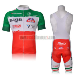 2012 FARNESE VINI Cycling Bib Kit Red Green