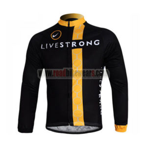 2012 LIVESTRONG Pro Cycle Long Sleeve Jersey Black Yellow
