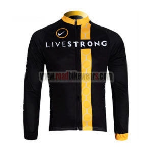 2012 LIVESTRONG Pro Cycling Long Sleeve Jersey Black Yellow