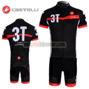 2012 Team 3T Castelli Cycling Kit Black Red