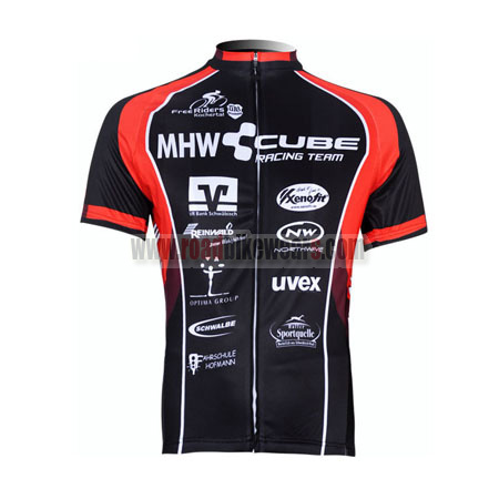 2012 Team CUBE Cycle Riding Jersey Top Maillot Cycliste Black Red Road Bike Wear Store