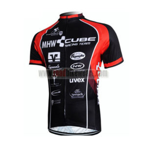 2012 Team CUBE Cycling Maillot Jersey Shirt Black Red