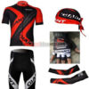 2012 Team GIANT Cycling Set Jersey and Shorts+Bandana+Gloves+Arm Sleeves Red Black