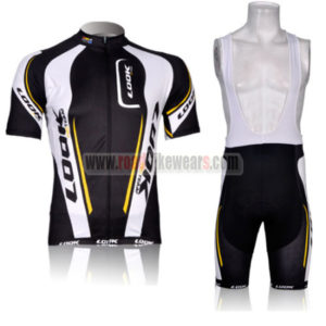 2012 Team LOOK Cycling Bib Kit Black White