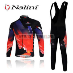 2012 Team Nalini Cycling Long Bib Kit Blue Red Black