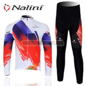 2012 Team Nalini Cycling Long Kit Blue Red White
