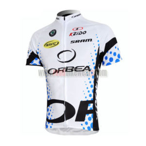 2012 Team ORBEA Cycle Maillot Jersey Shirt White Blue