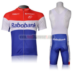 2012 Team Rabobank Cycling Bib Kit Red Blue