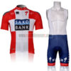 2012 Team SAXO BANK Cycling Bib Kit Red White Cross