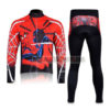 2012 Team Spiderman Cycling Long Sleeve Kit Red Black