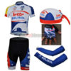2013 Team LOTTO BELISOL Cycling Set Jersey and Shorts+Bandana+Gloves+Arm Sleeves