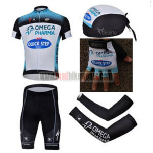2013 Team QUICK STEP Cycling Set Jersey and Shorts+Bandana+Gloves+Arm Sleeves