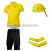 2013 Tour de France Cycling Set Jersey and Shorts+Bandana+Arm Warmers Yellow