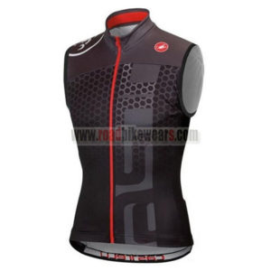 2014 Team Castelli Bicycle Sleeveless Vest Black Red