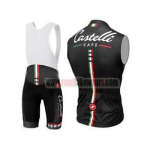 2014 Team Castelli Cafe Cycling Sleeveless Vest Bib Kit