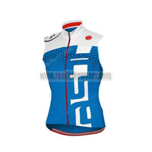 2014 Team Castelli Cycling Sleeveless Jersey Vest Blue White