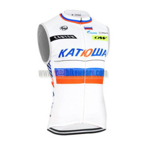 2015 Team KATUSHA Cycling Sleeveless Jersey White
