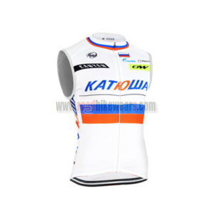 2015 Team KATUSHA Cycling Sleeveless Vest White