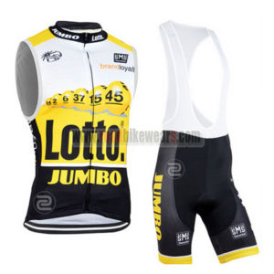2015 Team LOTTO JUMBO Racing Sleeveless Bib Kit Yellow Black