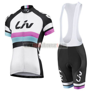 2015 Team Liv Women's Cycle Bib Kit White