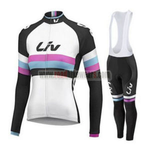 2015 Team Liv Women's Cycling Bib Long Kit White