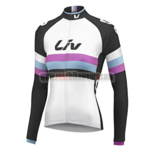 2015 Team Liv Women's Cycling Long Sleeves Jersey White