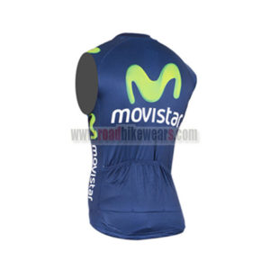 2015 Team Movistar Biking Sleeveless Vest Tank Top Jersey