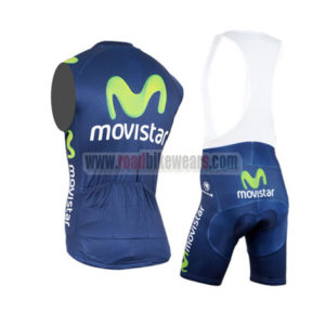 2015 Team Movistar Riding Sleeveless Vest Bib Kit