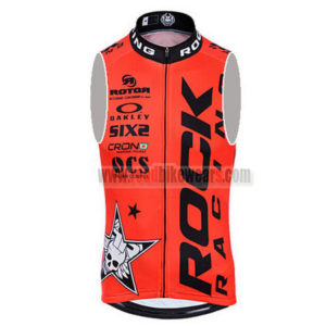 2015 Team ROCK RACING Cycling Sleeveless Jersey Red