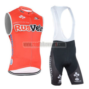 2015 Team RusVelo Cycling Sleeveless Bib Kit Red