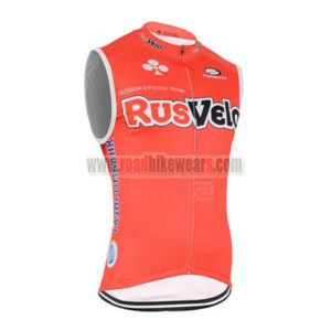 2015 Team RusVelo Cycling Sleeveless Jersey Vest Red