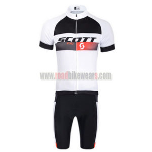 2015 Team SCOTT Biking Kit White Black Red