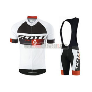 2015 Team SCOTT Cycle Bib Kit White Black Red