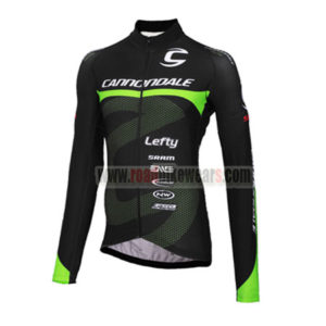 2016 Team Cannondale Cycling Long Jersey Black Green