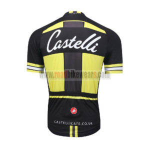 2016 Team Castelli CAFE Bicycle Jersey Black Yellow