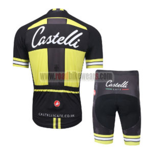 2016 Team Castelli CAFE Bicycle Kit Black Yellow