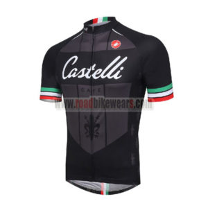 2016 Team Castelli CAFE Cycling Jersey Black Green Red