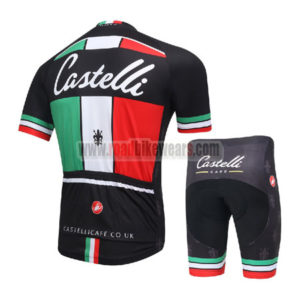 2016 Team Castelli CAFE Riding Kit Black Green Red
