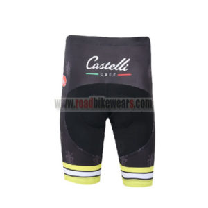 2016 Team Castelli CAFE Riding Shorts Black Yellow